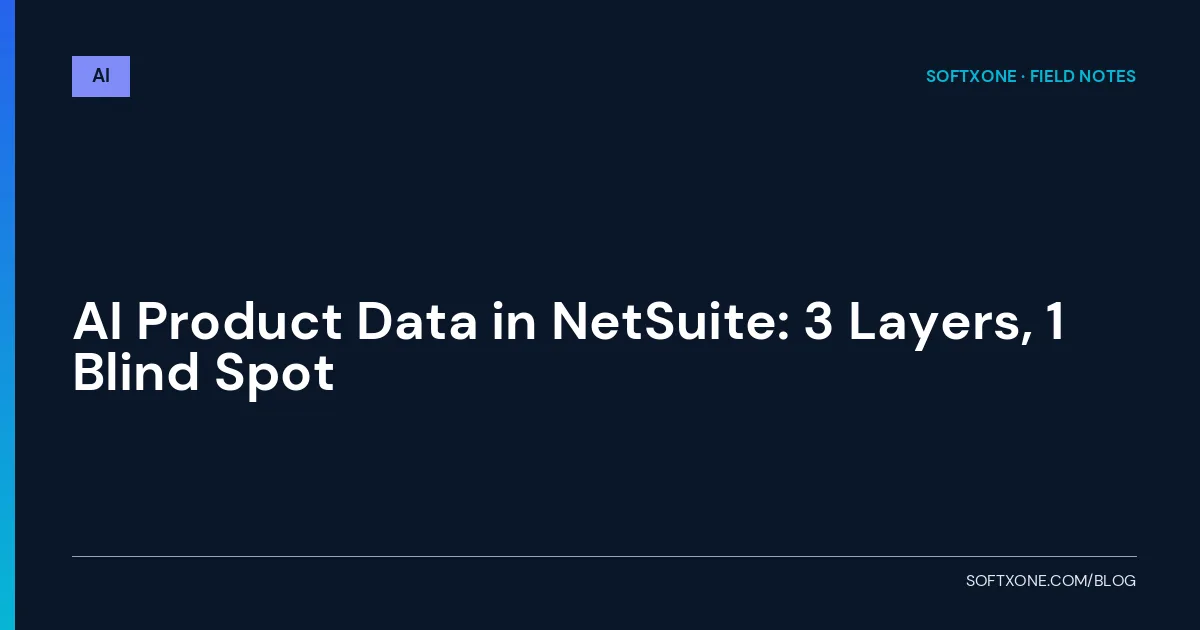 AI product data validation pipeline: schema check, plausibility check, human approval queue in NetSuite