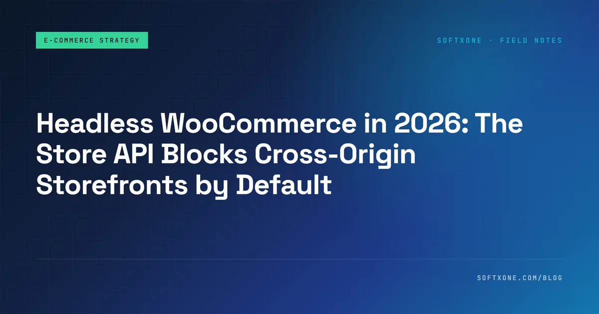 Store API cross-origin access blocked for a decoupled WooCommerce storefront without a valid Cart-Token