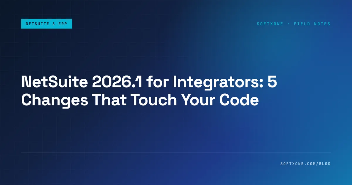 NetSuite 2026.1 code changes for integrators: REST, OAuth certificates, and the item subrecord silent break