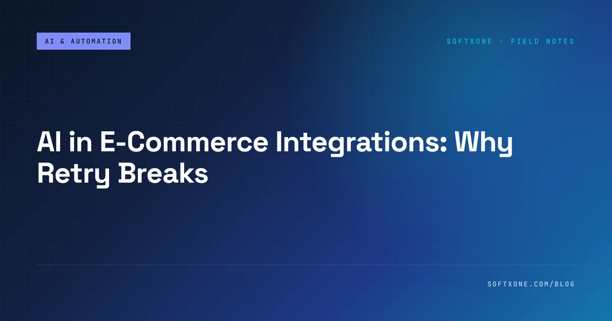 AI in e-commerce integrations: why retry breaks when a model sits in the data path