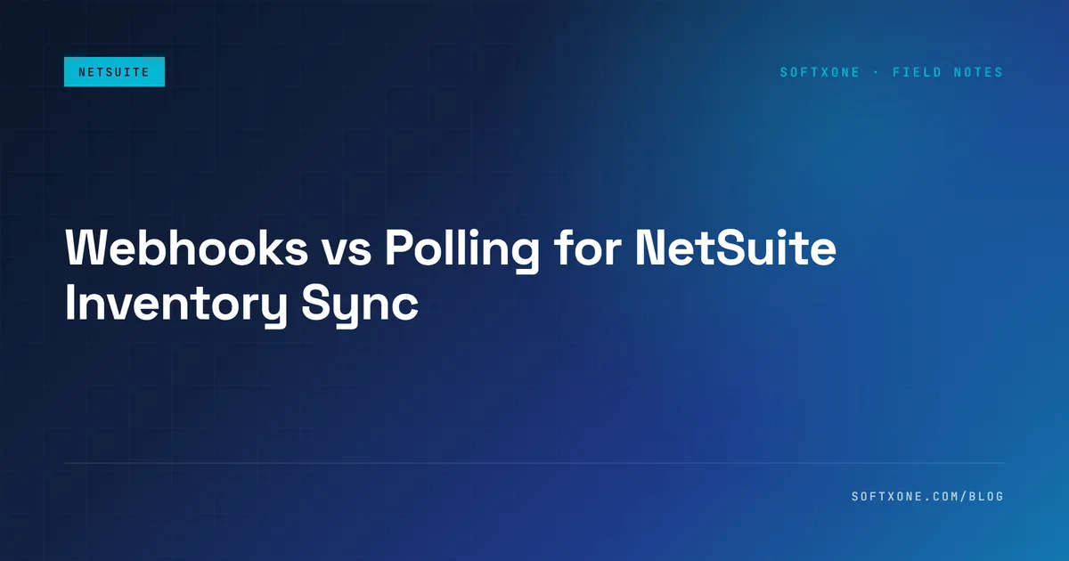 Polling every 5 minutes vs a NetSuite webhook for Shopify and WooCommerce inventory sync