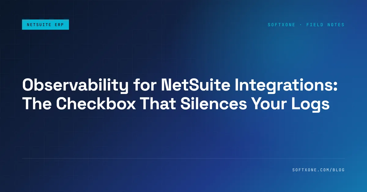NetSuite CSV import checkbox that disables the User Event script writing sync logs