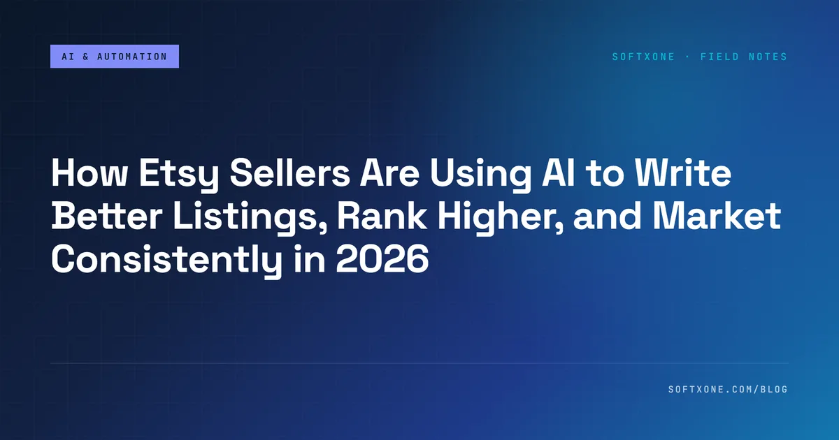 Etsy seller AI listing optimization and marketing workflow for 2026