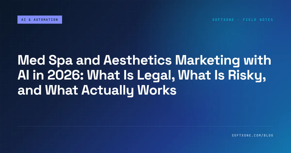 Med spa and aesthetics AI marketing compliance guide for 2026